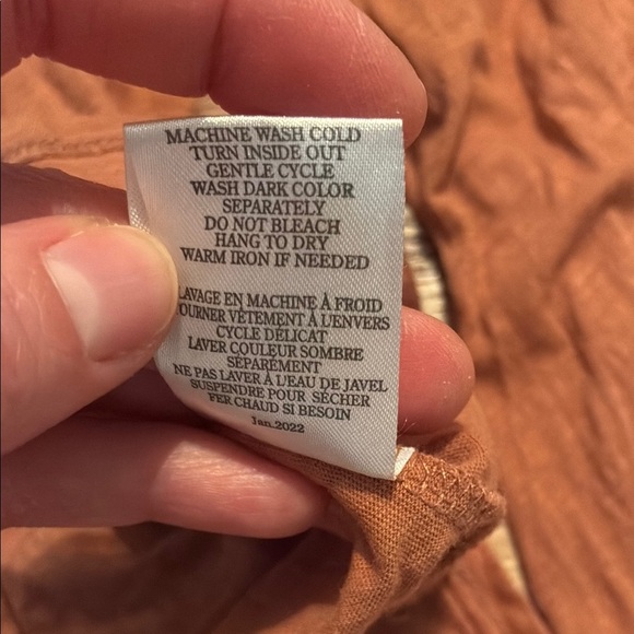 Z Supply Brown Tie Front Long Sleeve Shirt - Picture 5 of 11